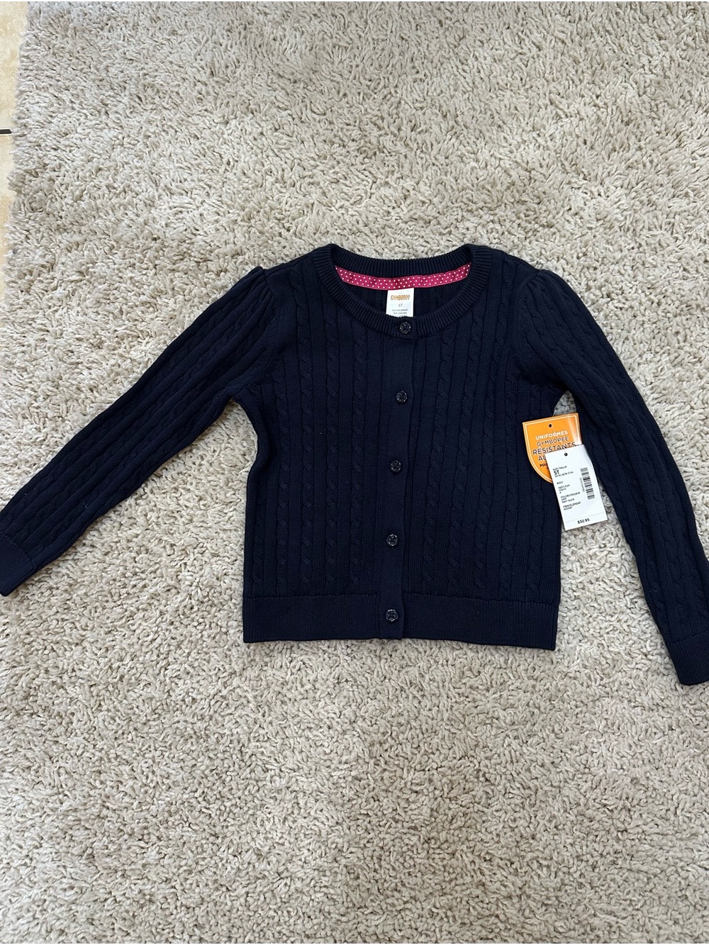 Gymboree Navy Blue Cable Knit Cardigan